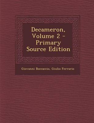 Book cover for Decameron, Volume 2 - Primary Source Edition