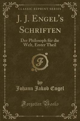 Book cover for J. J. Engel's Schriften, Vol. 1