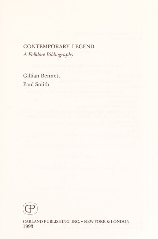 Cover of Contemporary Legend