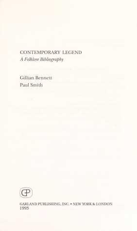 Cover of Contemporary Legend