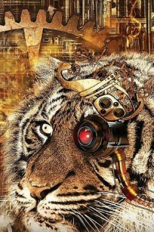 Cover of Steampunk Tiger Composition Notebook, Narrow Ruled