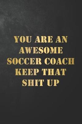 Book cover for You Are An Awesome Soccer Coach Keep That Shit Up