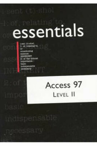 Cover of Access 97 Essentials, Level II