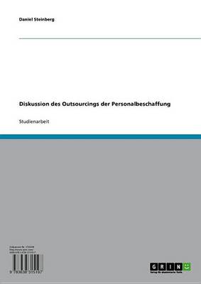 Book cover for Diskussion Des Outsourcings Der Personalbeschaffung