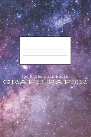 Cover of Graph Paper Journal Large 8.5 x 11 Galaxy Purple Blue Theme