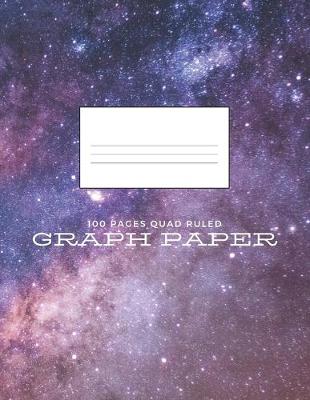 Book cover for Graph Paper Journal Large 8.5 x 11 Galaxy Purple Blue Theme