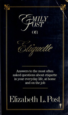 Book cover for Emily Post on Etiquette