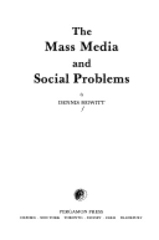 Cover of Mass Media and Social Problems