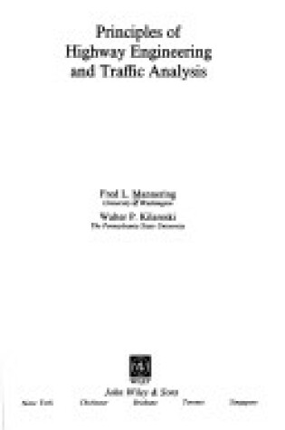 Cover of Principles of Highway Engineering and Traffic Analysis