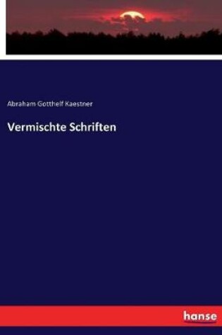 Cover of Vermischte Schriften