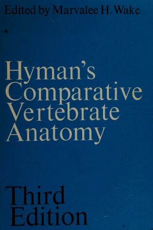 Cover of Hyman's Comparative Vertebrate Anatomy