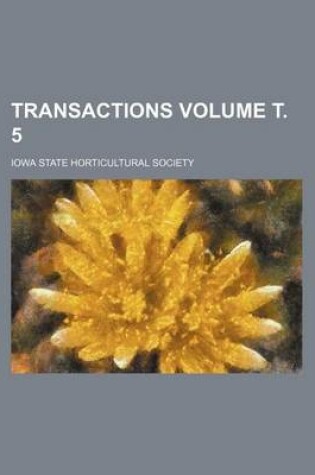 Cover of Transactions Volume . 5