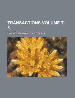 Book cover for Transactions Volume . 5