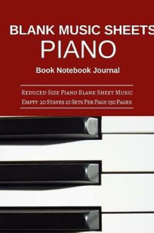 Cover of Blank Music Sheet Piano Book Notebook Journal