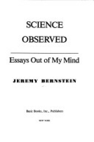 Cover of Science Observed
