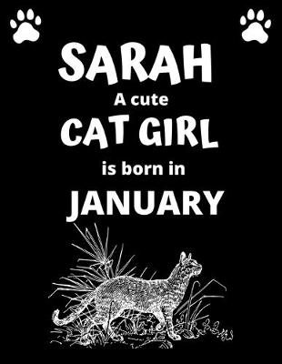 Book cover for SARAH a cute cat girl is born in January