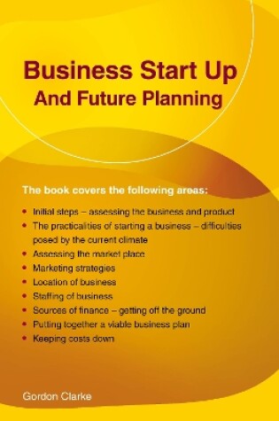 Cover of Business Start Up and Future Planning