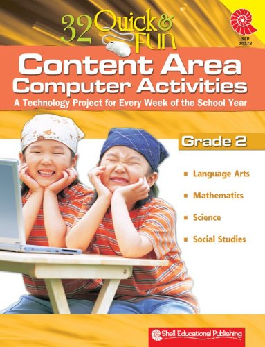 Book cover for 32 Quick & Fun Content Area Computer Activities Grade 2