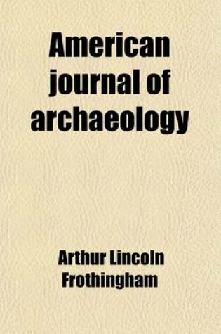 Cover of American Journal of Archaeology Volume 8