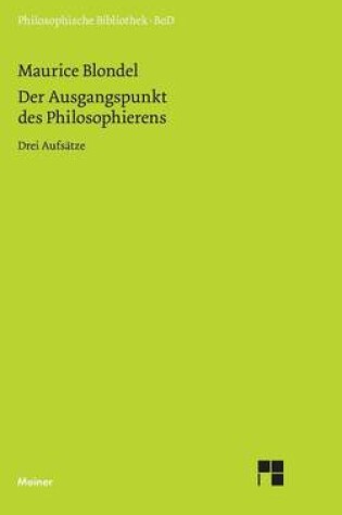 Cover of Der Ausgangspunkt des Philosophierens