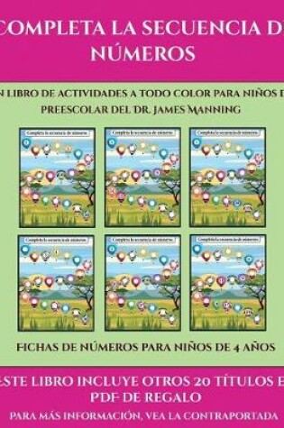Cover of Fichas de números para niños de 4 años (Completa la secuencia de números)