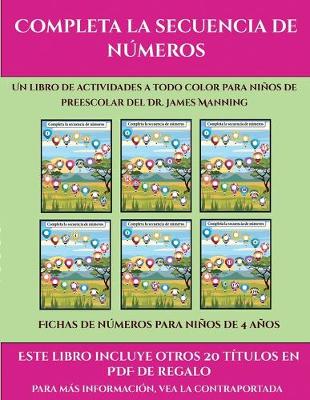 Cover of Fichas de números para niños de 4 años (Completa la secuencia de números)