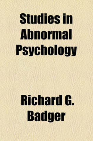 Cover of Studies in Abnormal Psychology