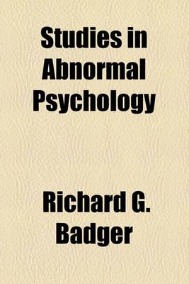 Book cover for Studies in Abnormal Psychology