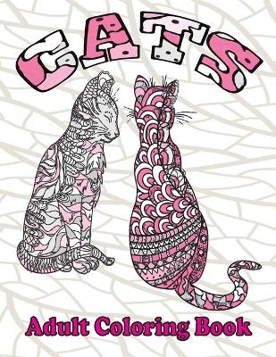 Book cover for cats adult coloring book