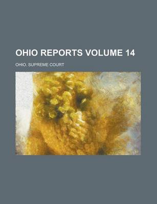 Book cover for Ohio Reports Volume 14