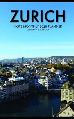 Book cover for Zurich Note Monthly 2020 Planner 12 Month Calendar