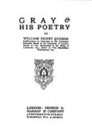 Cover of Gray and His Poetry