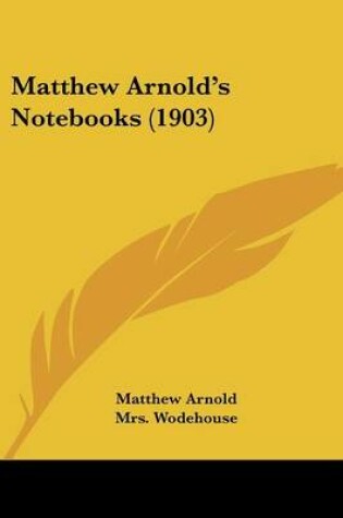 Cover of Matthew Arnold's Notebooks (1903)