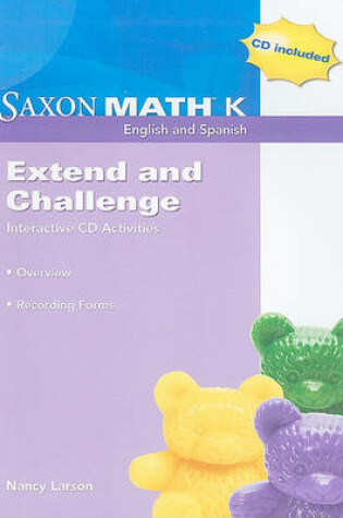 Cover of Saxon Math K: Extend and Challenge Interactive CD Activities