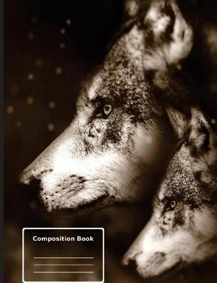 Book cover for White Wolf Mystical Moon - Composition Notebook