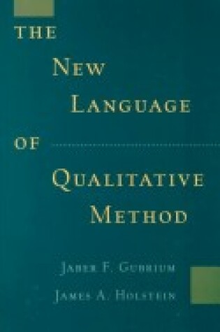 Cover of The New Language of Qualitative Method