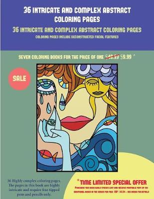 Book cover for 36 intricate and complex abstract coloring pages