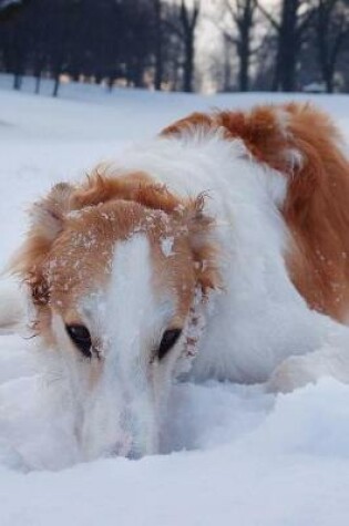 Cover of Russian Wolfhound Borzoi Dog in the Snow Journal