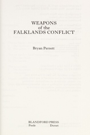 Cover of Weapons of the Falklands Conflict