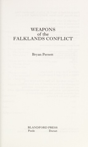 Book cover for Weapons of the Falklands Conflict