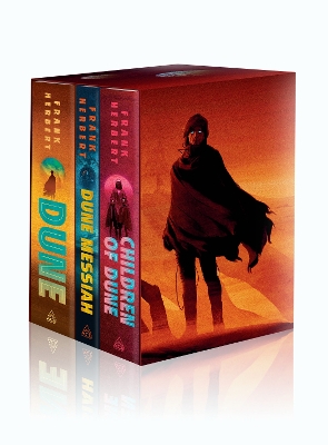 Book cover for Frank Herbert's Dune Saga 3-Book Deluxe Hardcover Boxed Set