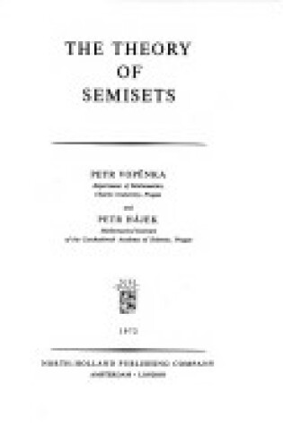 Cover of Theory of Semisets