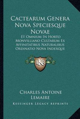 Book cover for Cactearum Genera Nova Speciesque Novae