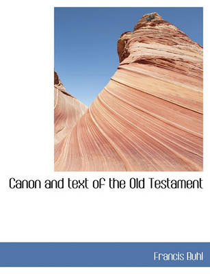 Book cover for Canon and Text of the Old Testament
