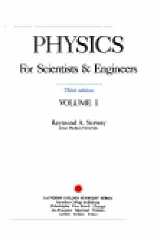 Cover of Serway Physic Sci Engineers 3e V1