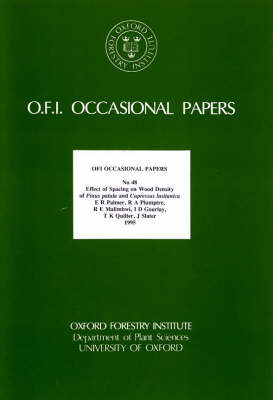 Cover of Effect of Spacing on Wood Density of Pinus Patula and Cupressus Lusitanica