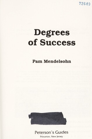 Cover of Degrees of Success