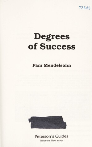 Book cover for Degrees of Success