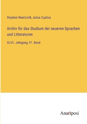 Book cover for Archiv für das Studium der neueren Sprachen und Litteraturen