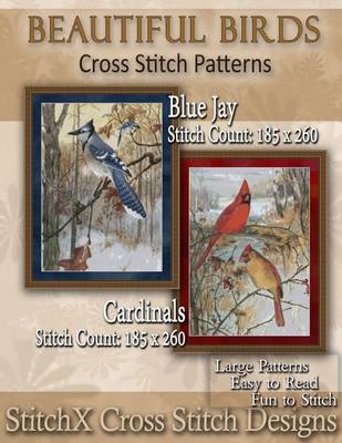 Book cover for Beautiful Birds Cross Stitch Patterns